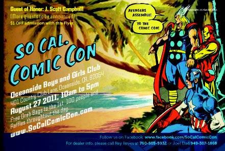 2011 So Cal Comic Con flyer
