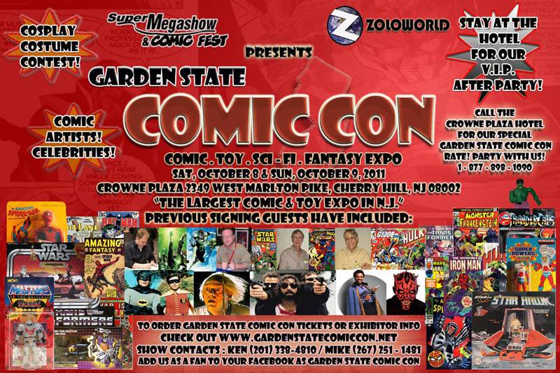 Garden State Comic Con flyer