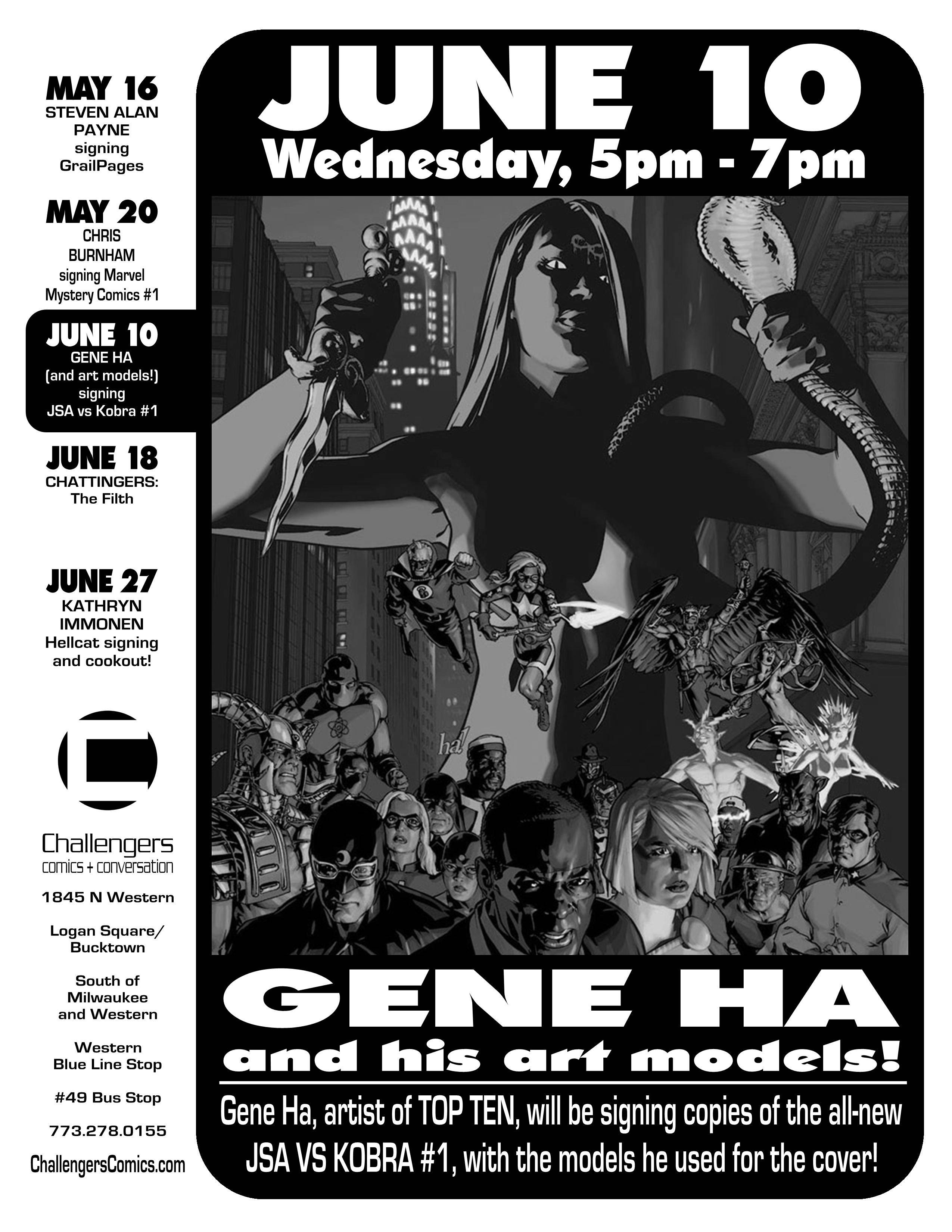 Gene Ha Signing for JSA Vs Kobra