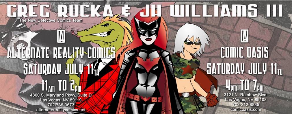 JH Williams III & Greg Rucka sign in Las Vegas.