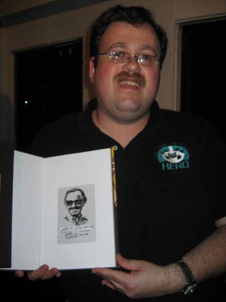 Joel Elad wins Stan Lee Soapbox hardcover with tip in plate.