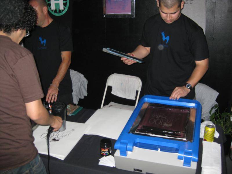 Printing out more prints and tshirts for the guests.