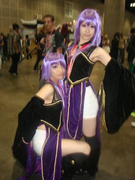 Hot girls in purple.