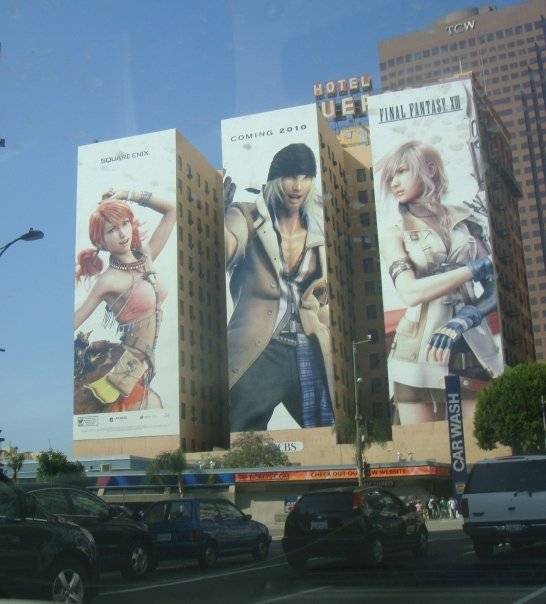 Ad for Final Fantasy near Anime Expo.