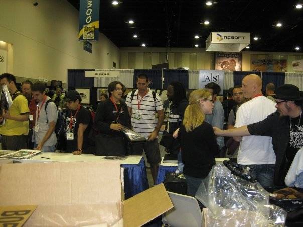 ... by David Finch's table...