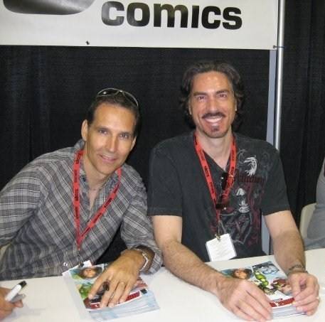 Todd McFarlane and Marc Silvestri at the Image United signing.