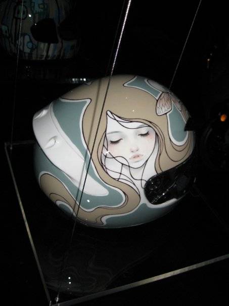 Audrey Kawasaki's helmet, side view. Great job on this helmet.