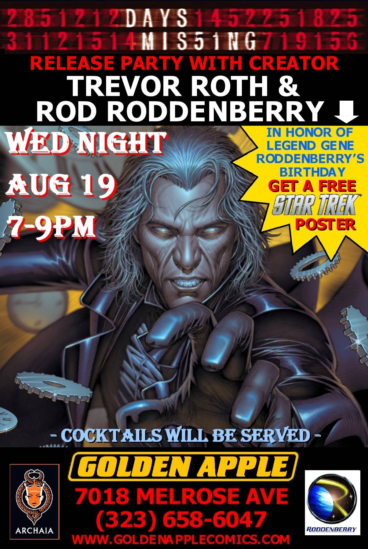 Trevor Roth & Rod Roddenberry sign at Golden Apple Comics