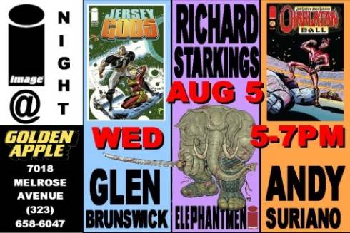 Richard Starkings, sign at Golden Apple on Aug 5th.