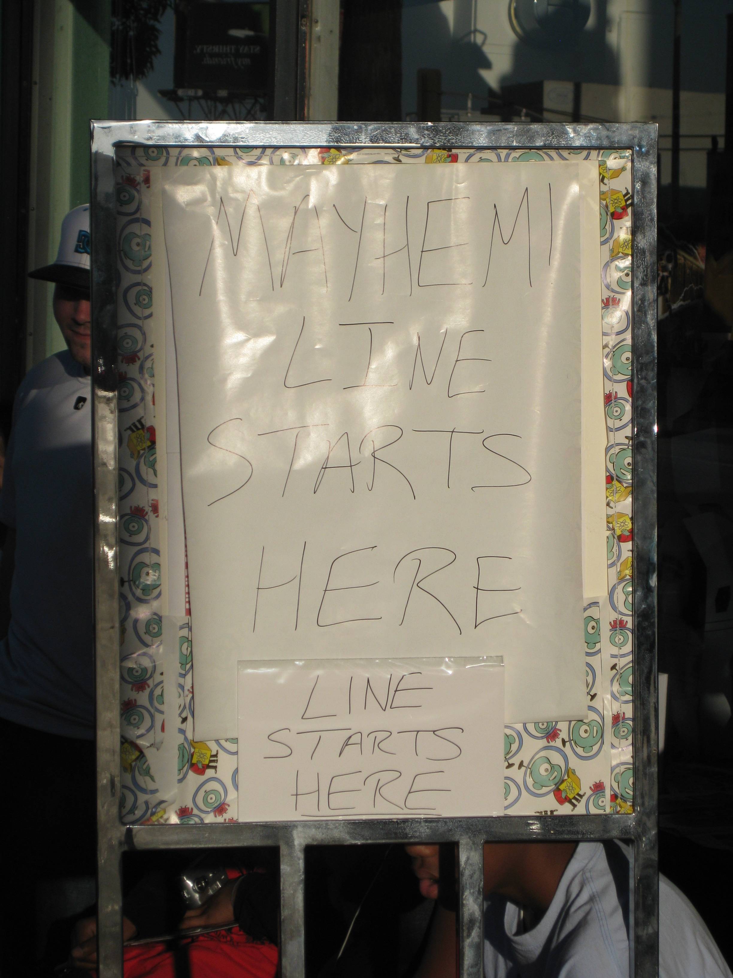 The line starts here!