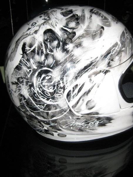 Jim's helmet, side view. Awesome helmet.