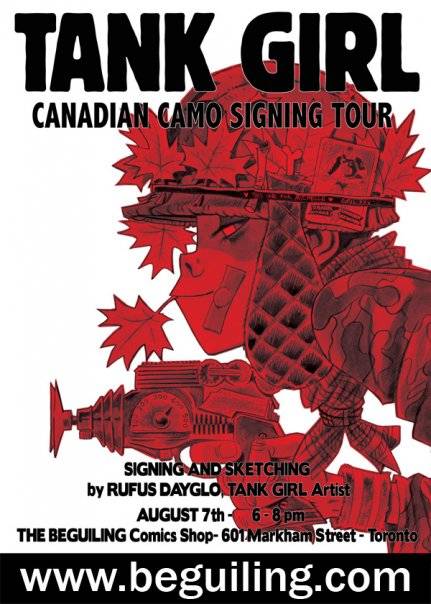 Rufus Dayglo signs at the Beguiling on Aug 7th.