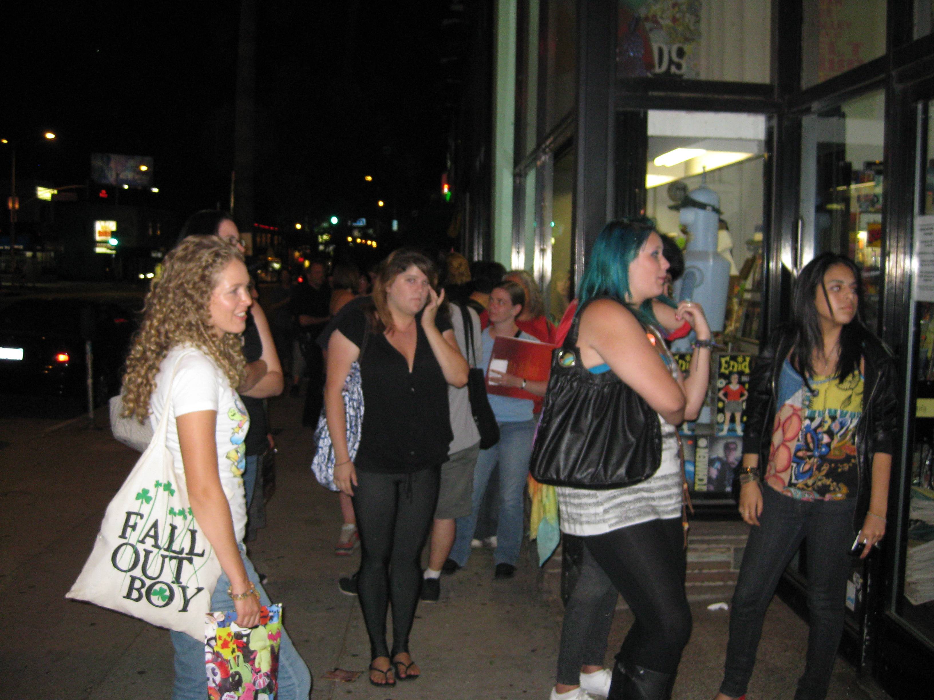 Front of the line! They waited since 5:30 PM.