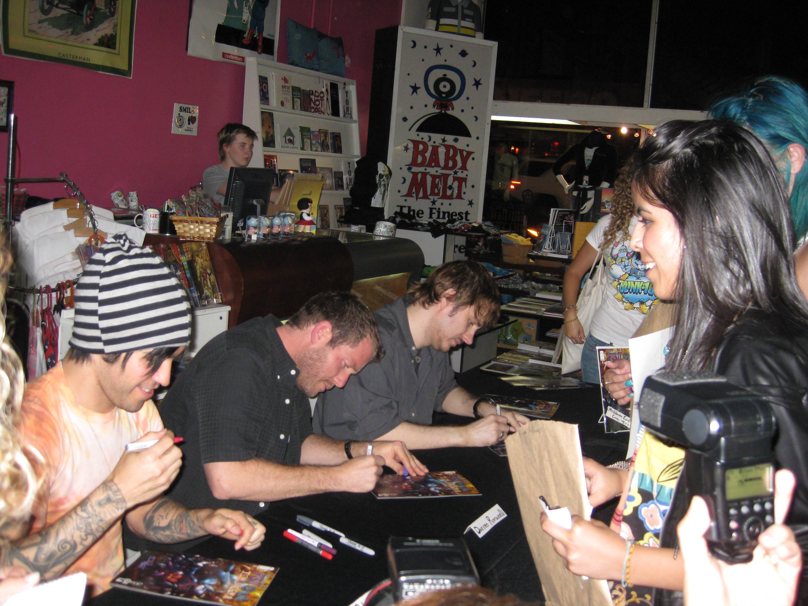 Oh my god it's Pete Wentz! The girls went crazy over seeing him.