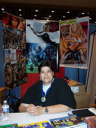 Mike Rhodes posts photos from Baltimore Comic Con (pictured Scott Kurtz)