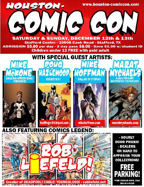 Houston Comic Con flyer