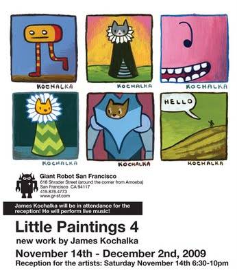 James Kochalka open an exhibit on Nov 15th