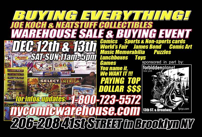  	Joseph Koch & Neat Stuff Collectibles Warehouse Buying & Selling Event