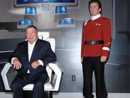 William Shatner with his wax likeness