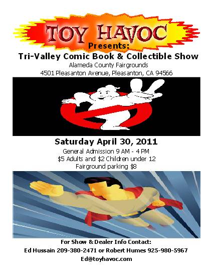 Tri-Valley Comic Book & Collectible Show April Flyer