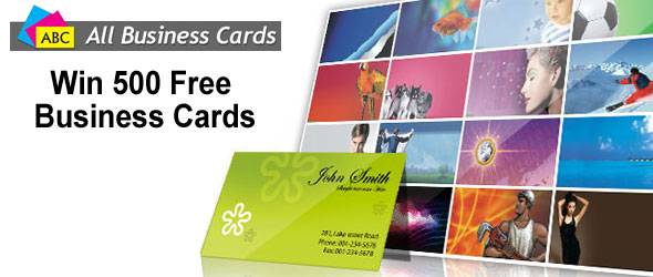 Win 500 Free Business Cards from All Business Cards and Convention Scene
