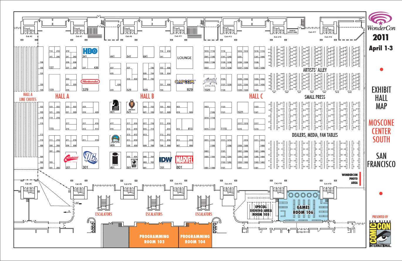 WonderCon 2011 Map