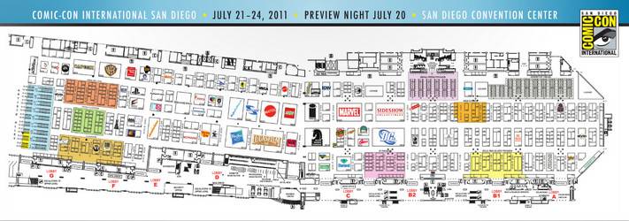SDCC 2011 Exhibitors Map