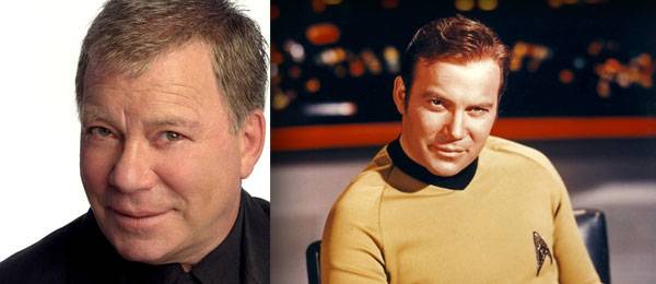 William Shatner then and now