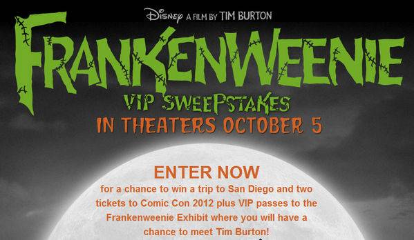 Frankenweenie Sweepstakes