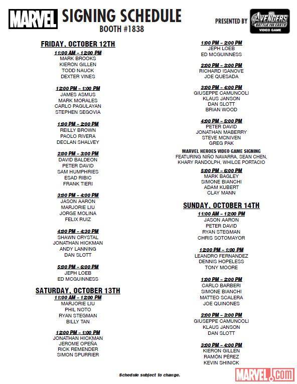 Marvel Signing NYCC