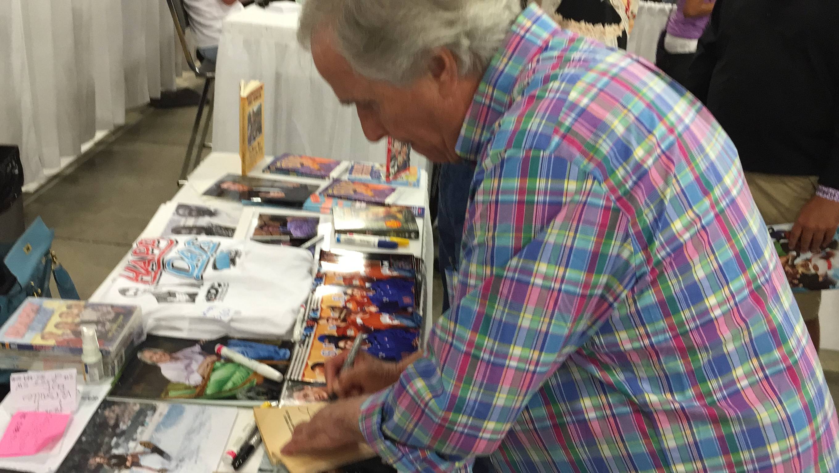 The Fonz signs something for me. Whoa!