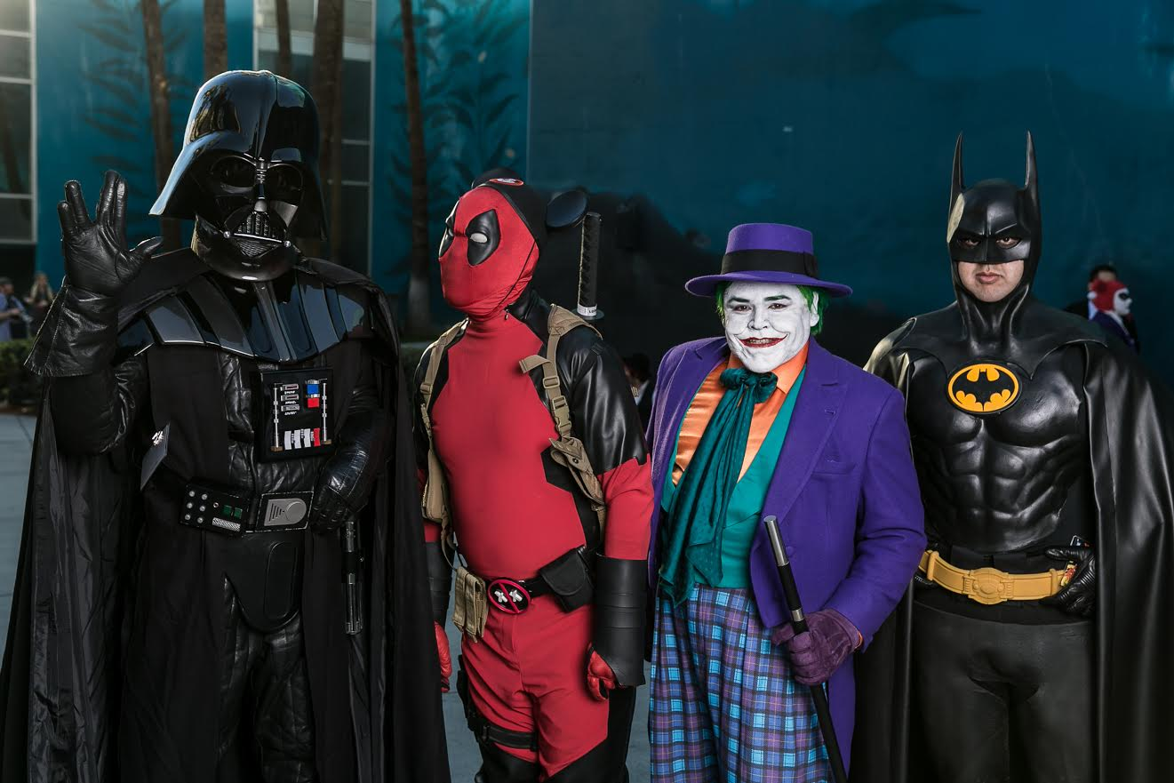Darth Vader, Deadpool, Joker, Batman