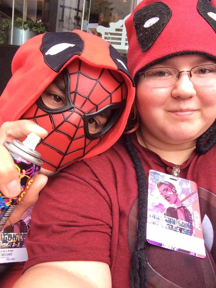 So this guy came up to me and just said "Shhhhh if anyone asks, Spiderman did it." And then sprayed silly string on my phone.