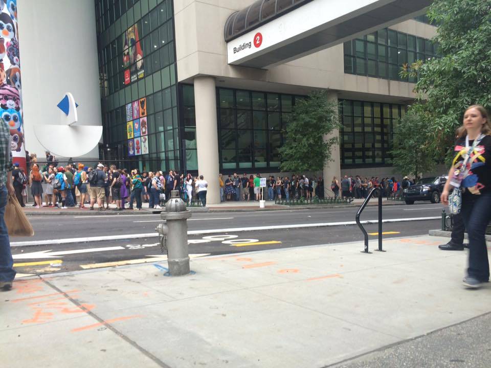 The dealer room was closed on Friday afternoon due to overcrowding. I can't imagine why.