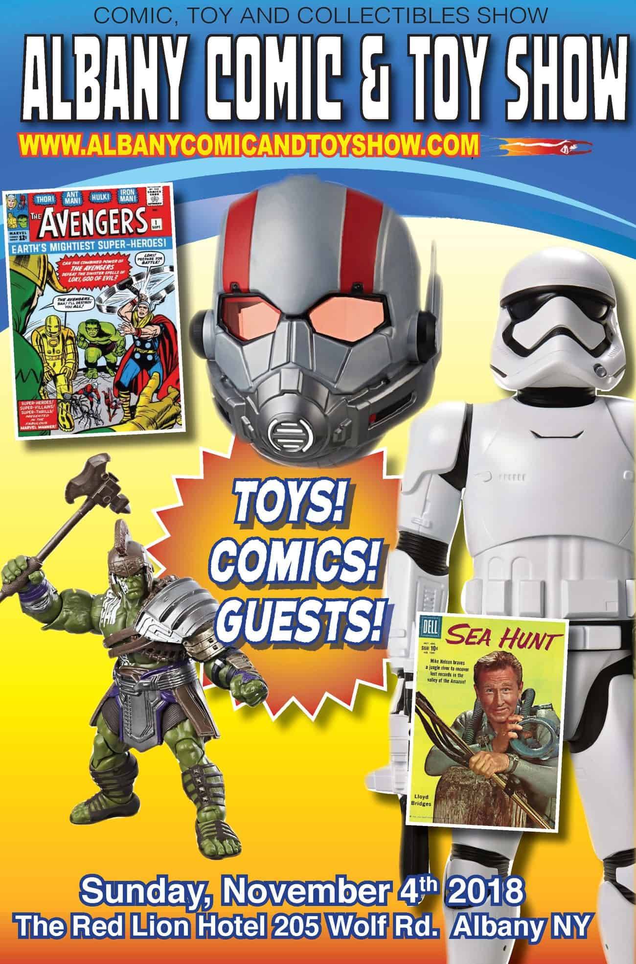 Albany Comic and Toy Show Sunday, October 21st, 2018