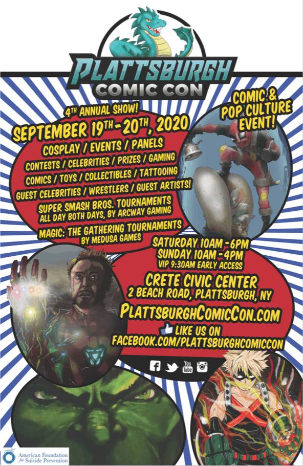 Plattsburgh Comic Con flyer