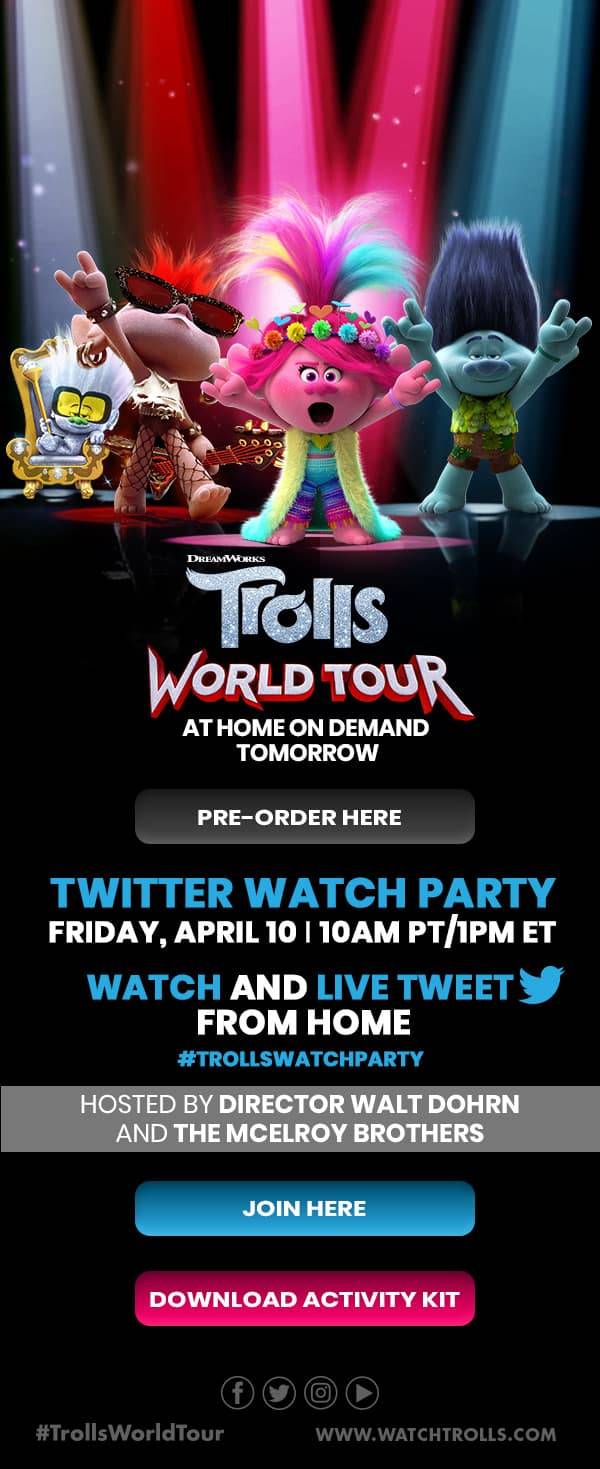 Troll World Tour Watch Party