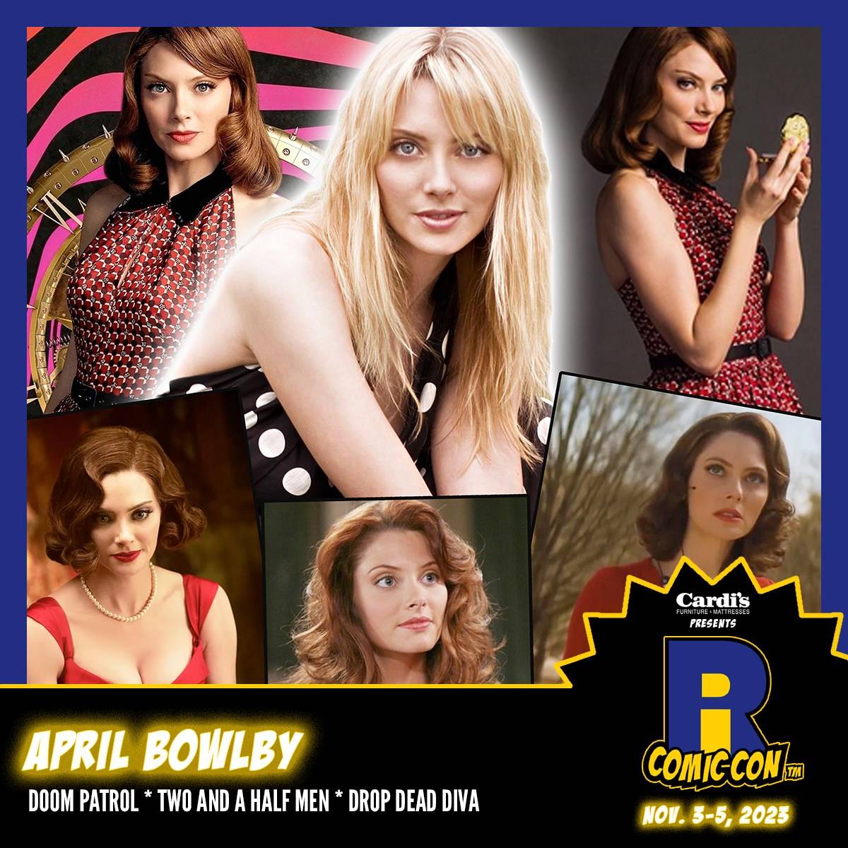 A poster for april bowley.