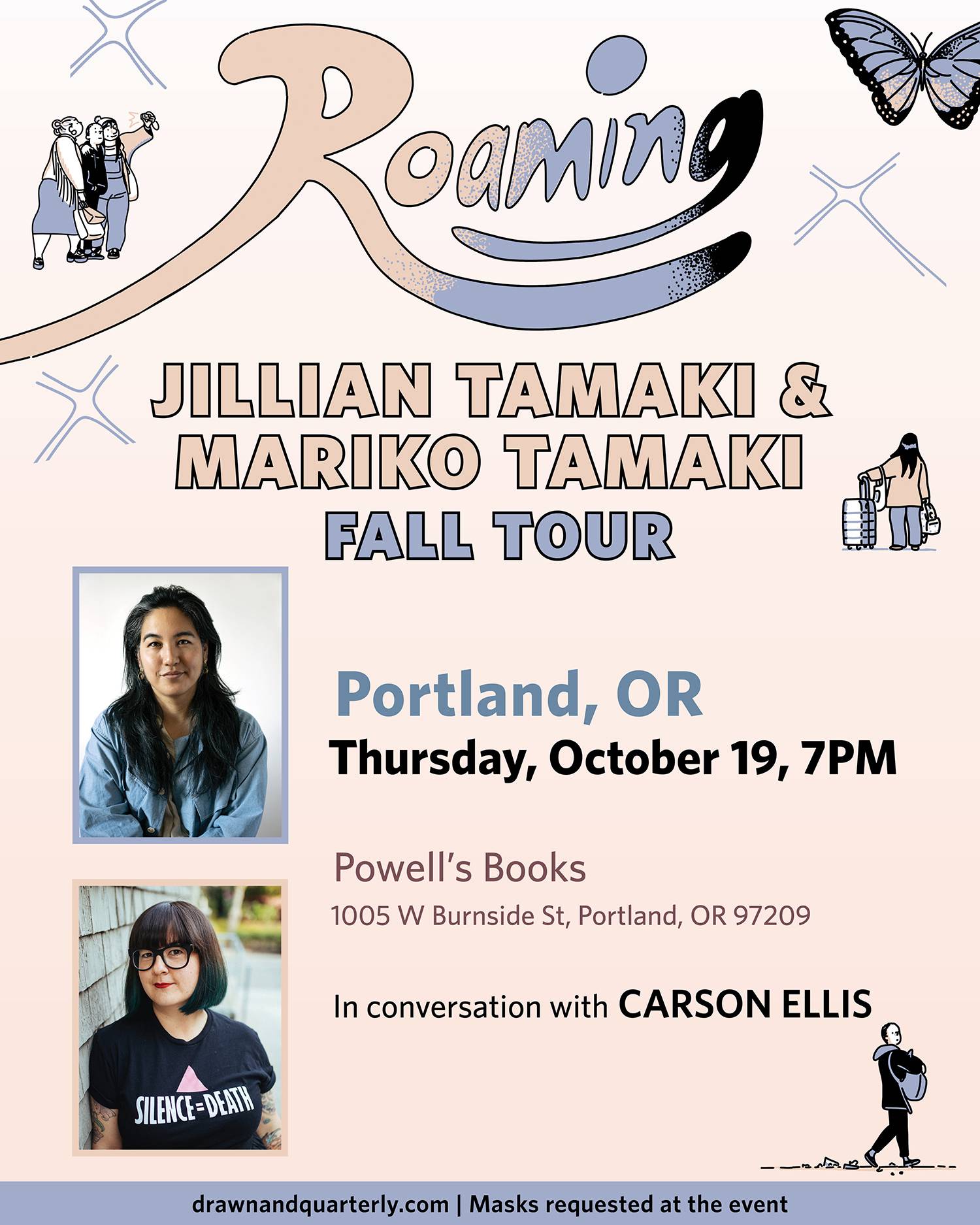 A flyer for julia tamaki and mario tamaki fall tour.