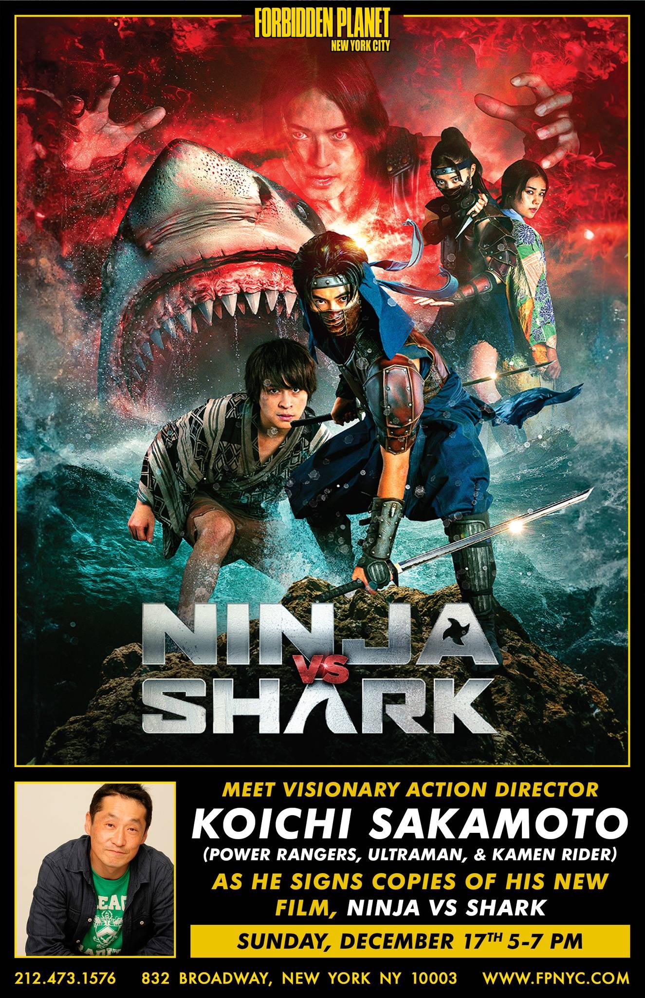 The poster for ninja shark.