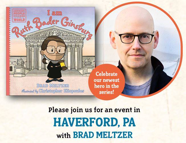A poster for a children's book event in haverford, pennsylvania.