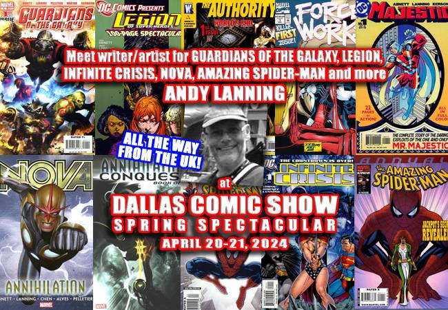 A collage of comic books.