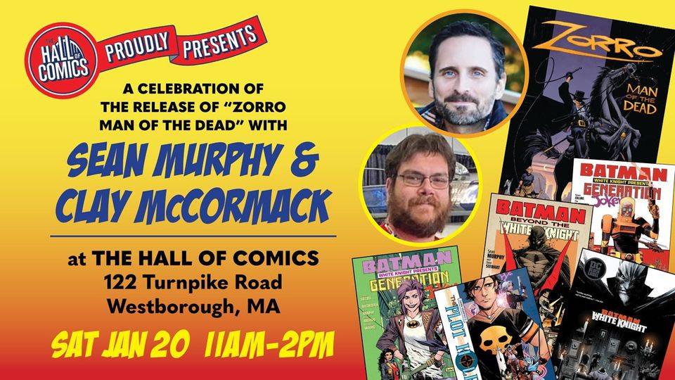 Sean murphy and clay mccoy at the hall of comics.