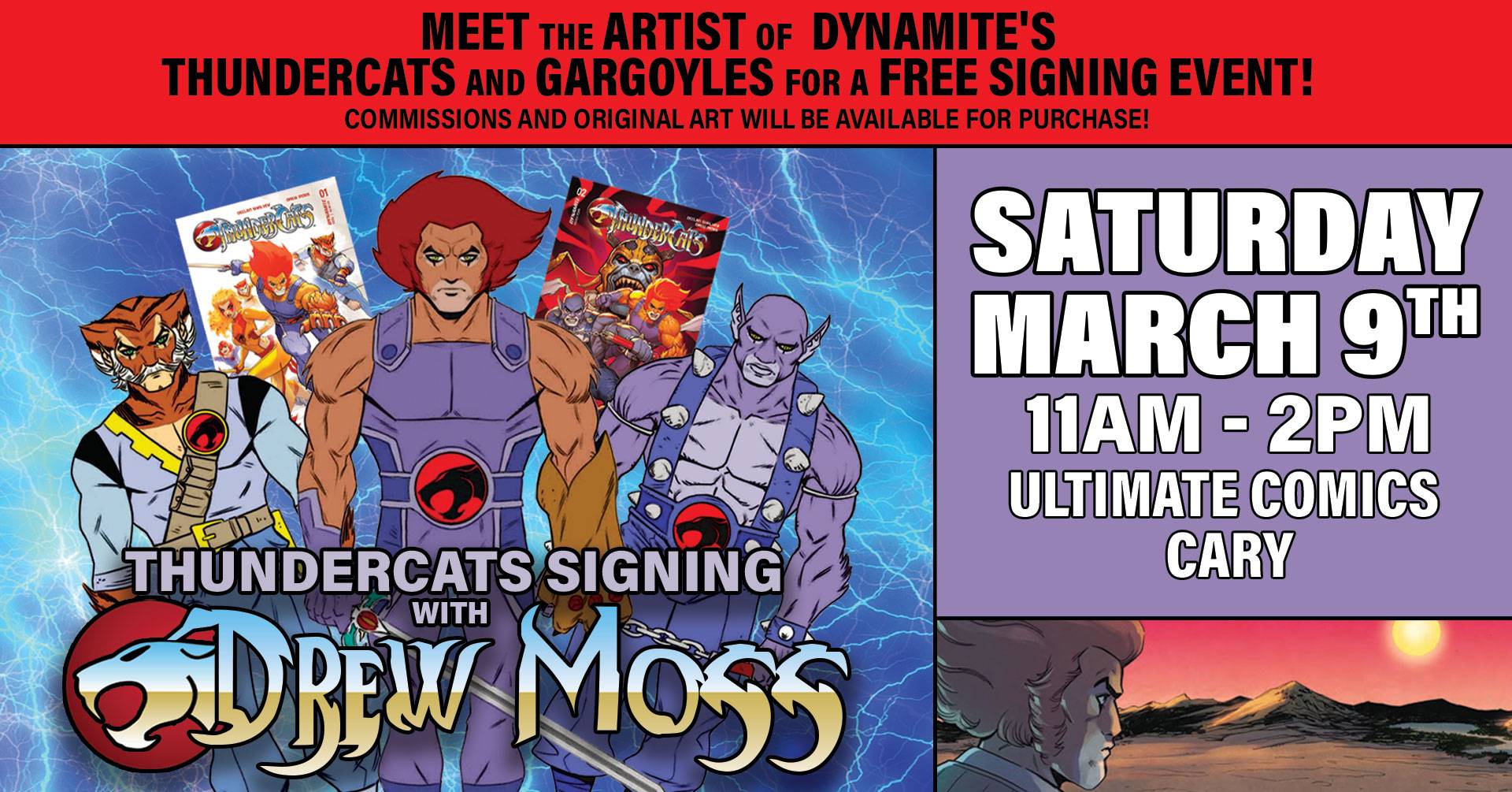 Thundercats signing event flyer.