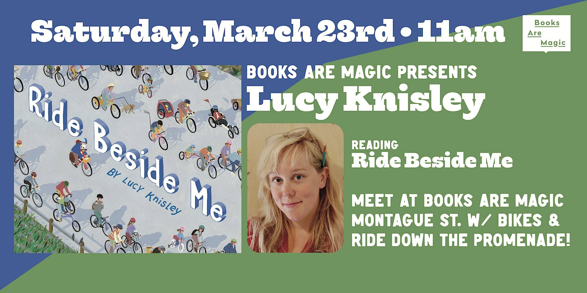 A flyer for lucy knisely's bike ride.