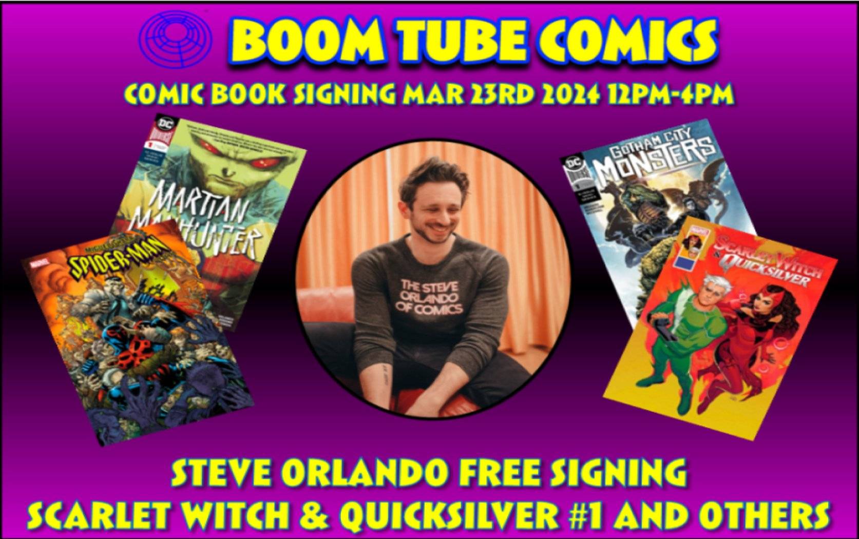 Steve orlando's free signing at boom tube comics.