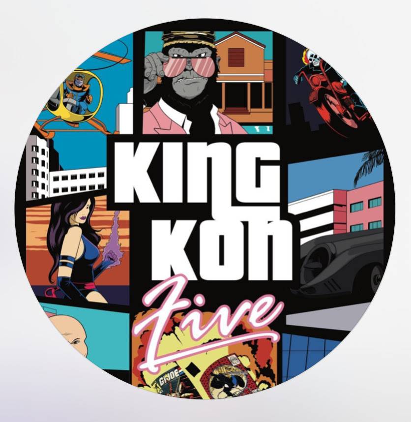 The logo for king kong live.