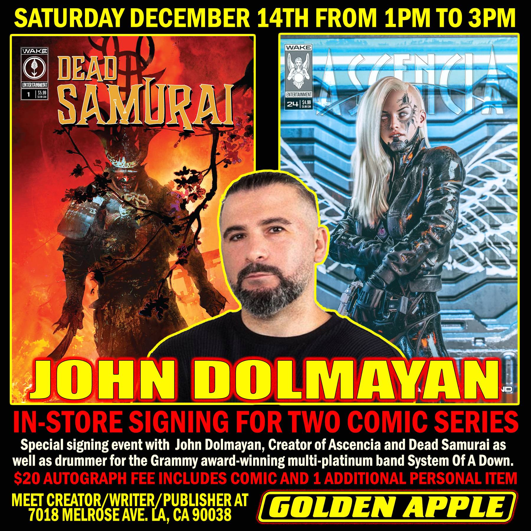 CA - Dead Samurai Signing | Dec 14th | Convention Scene